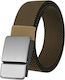 Men's Belt Lightweight Elastic Military Type Molle Tactical Width 4 cm Khaki Ksj316