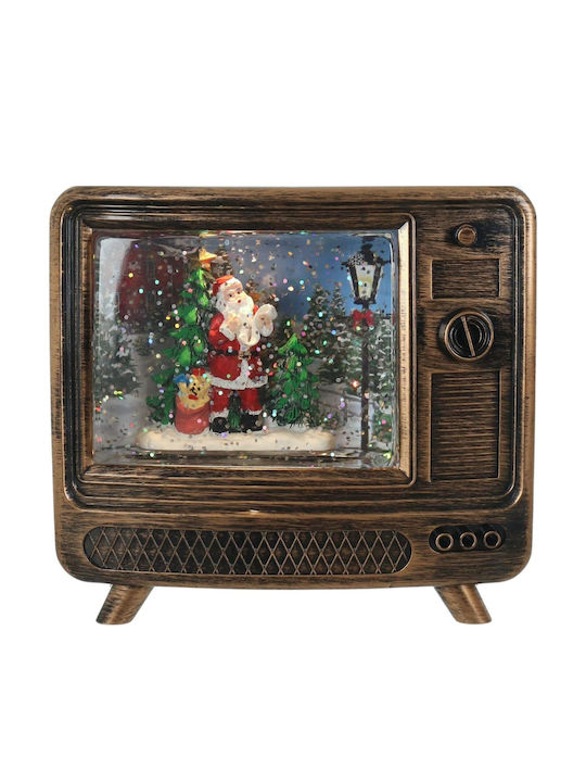 Weihnachtliche Schneekugel Beleuchtet mit dem Weihnachtsmann Dekorative 13x14cm 1Stück