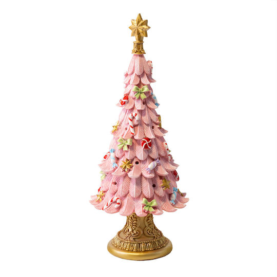 Decorative Adorned Pink Resin Fir 7300-245