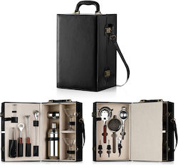 Arvada Shakerpro Portable Cocktail Set 16 Pieces Stainless Steel Special Box Multiple Bartender Tools Home Professional Use Ideal Gift Black