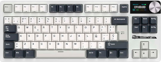Royal Kludge S85 Ασύρματο Gaming Μηχανικό Πληκτρολόγιο Tenkeyless με RGB φωτισμό (Αγγλικό US) Λευκό