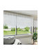 vidaXL White Window Curtain with Tab Top 750x100cm