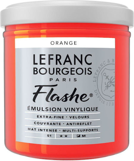 Lefranc & Bourgeois 125ml Flashe Acrylic 201 Series 1 Orange