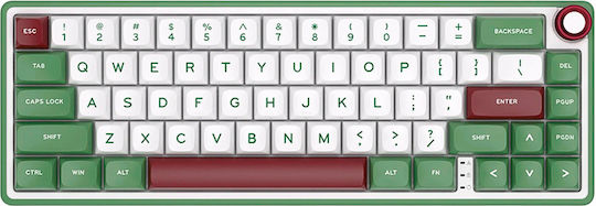 Royal Kludge R65 Wireless Gaming Mechanical Keyboard with Custom Brown switches and RGB lighting (English US) Green