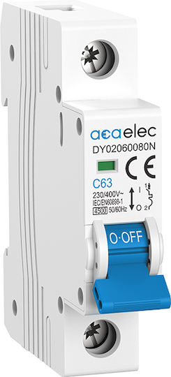 Mcb 1p C63 4,5ka 1m Dy02060080n