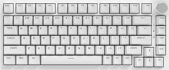 Ajazz AK820 Gaming Mechanical Keyboard 75% with Illuminated Keys (English US) White