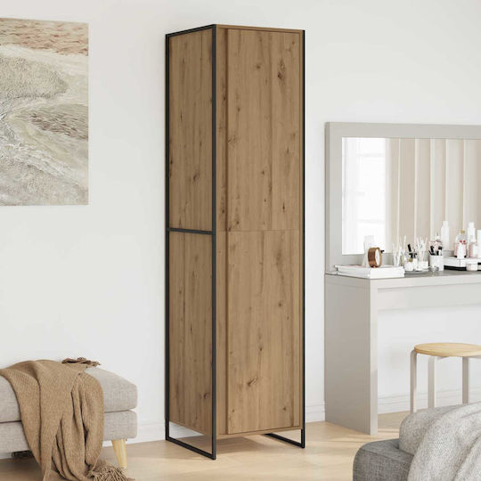 Einzeltür Kleiderschrank Walnut 50x50x200cm