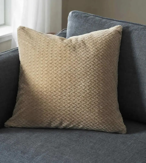 Gofis Home Калъф За Възглавница Cinnabar От Furry Sesame Бежов 115/06 50x50см