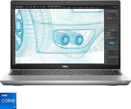 Dell Workstation Precision 3561 15.6" FHD (i7-11850H/16GB/512GB SSD/Quadro T600/W10 Pro) (Tastatură US)