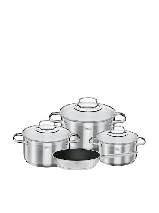 Rosle Elegance Cookware Set Made of Stainless Steel with Ceramic Coating 4 Pieces