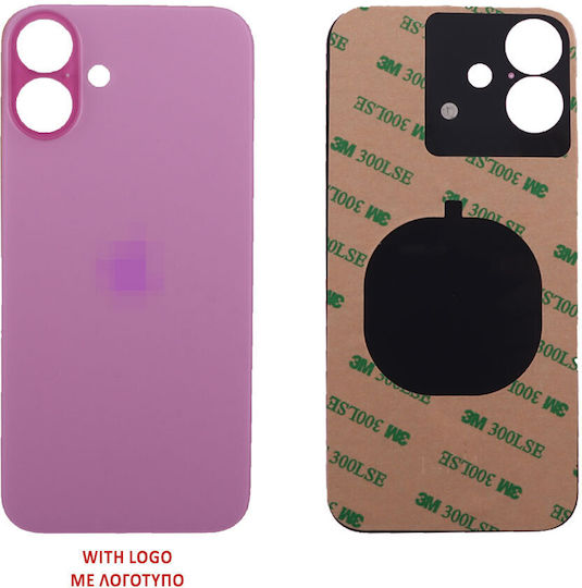 Iphone 16 Plus Battery Cover + 3m Sticker Pink 3p
