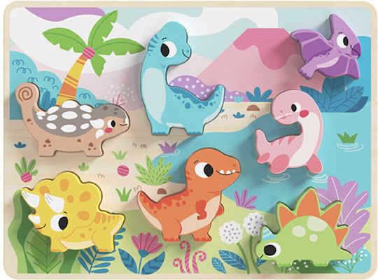 Wooden Kids Peg Puzzle 8pcs Tooky Toys