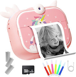 Smartic Kids Camera HD 1080p Resolution 1050mAh Battery 2.4 Inch Screen 32 GB Memory Card Instant Print Function 3 Built-in Games 3 Printing Rolls 6 Markers MP3 Mode