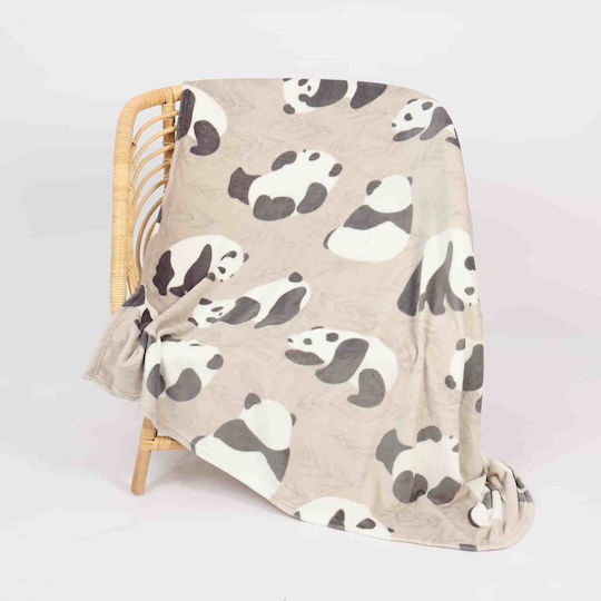 Lucktora Κουβέρτα Fleece Υπέρδιπλη 220x240εκ. Μπεζ