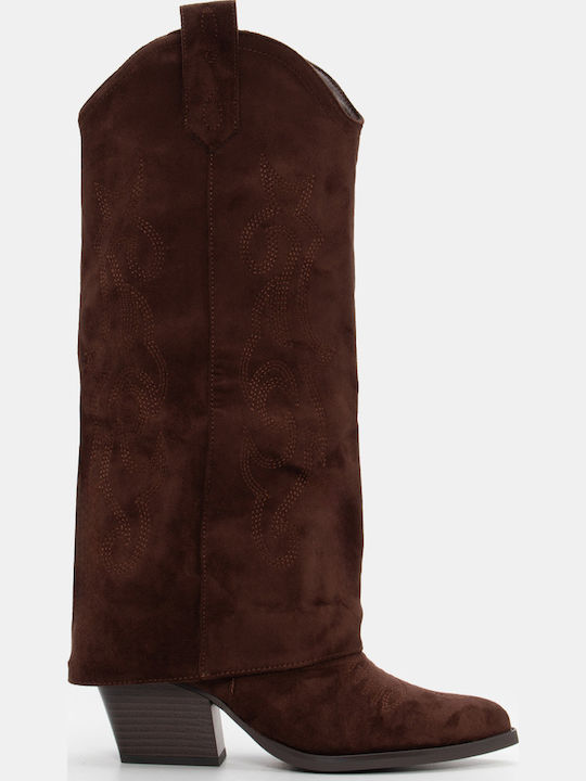 Luigi Damenstiefel Cowboy Braun