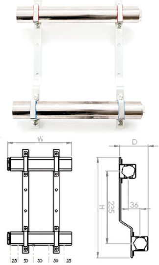 Sigma-li Месингов Разпределител 359x325x87mm Rm-7