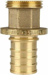 Rehau Transition Connector Rx 25x3/4 Gz Rautitan Brown Dwz