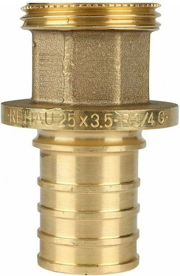 Rehau Transition Connector Rx 25x3/4 Gz Rautitan Brown Dwz