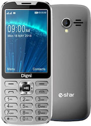 eStar Digni Call 4G Dual SIM (48MB) Mobile with Buttons Silver