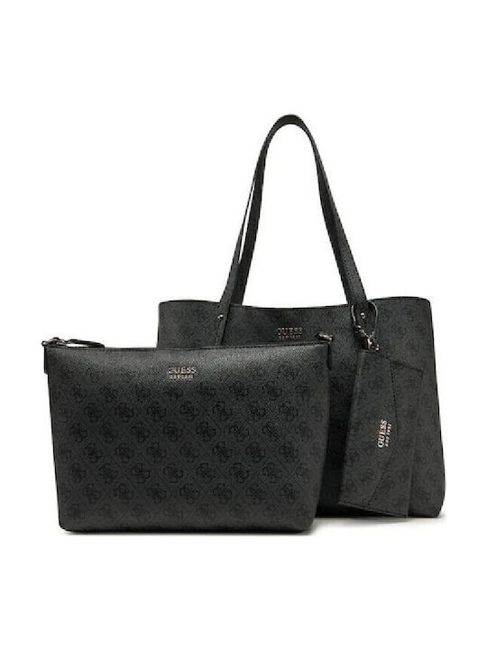 Guess Brenton Γυναικεία Τσάντα Tote Χειρός Γκρι
