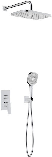 KFA Set Mixer & Cap Duș Îngropată pentru Duș Argintiu