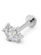 Nire Titanium Silver Piercing Earring