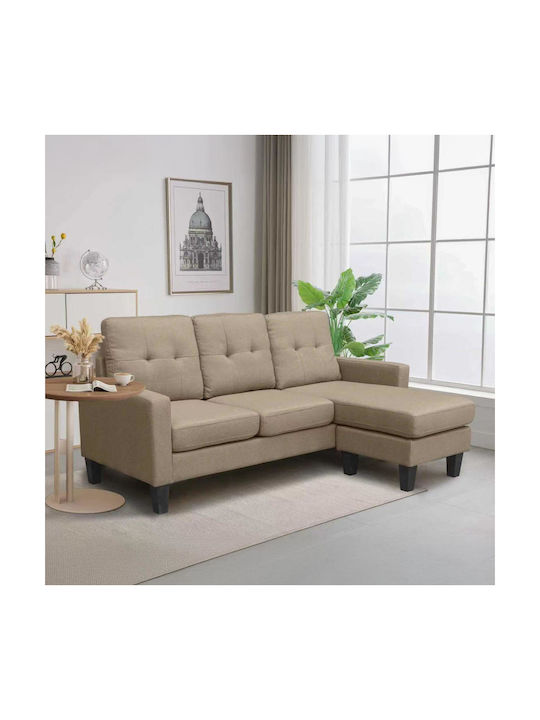 Meggy Corner Couch with Reversible Angle Beige ...