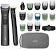Philips Oneblade Oneblade Σετ Επαναφορτιζόμενης Κουρευτικής Μηχανής Γκρι MG9556/15