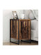 Wooden Bedside Table Brown 39.5x30x50cm