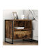 Wooden Bedside Table Brown 50x39.5x50cm