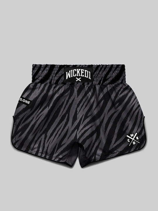 Wicked1 Men's Kick/Thai Boxing Shorts Black