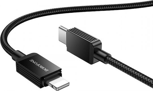 Borofone Geflochten USB-C zu Lightning Kabel 27W Schwarz 1m