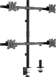 Inline Table Mount 4x Lcd Led Displays Up To 81cm 32" Max 9kg