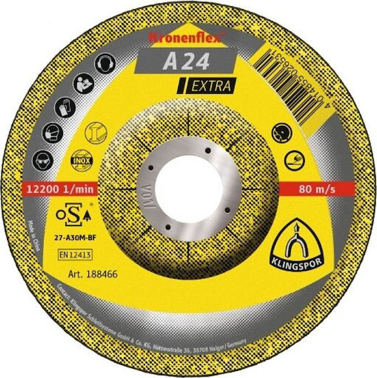 Klingspor Disc De Șlefuire Metal A24extra 150*6,0*22 Curbat Bucăți 1