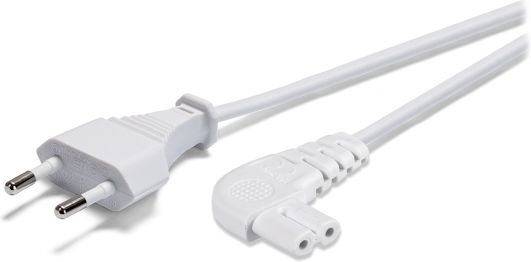 Vivanco Netzkabel 2-poliger Winkelstecker 2m