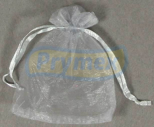 Stoff Tasche für Geschenke Silber 7x10cm. 10Stück