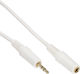 InLine InLine 3.5mm Jack Cable - 3.5mm Female White 5m with Gold Plated Terminals 99935W