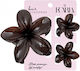 Ecarla 3-in-1 Hair Clip Set Ombre Flower Xl + 2 Pcs Mini Clips Sp427 1 Pack 3 Pcs