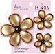 Ecarla 3-in-1 Hair Clip Set Flower Omre Xl + 2 Pcs Mini Clips Sp433 1 Pack 3 Pcs