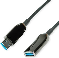 Roline 12.04.1077 USB 2.0 USB-A male σε USB-A female 20m