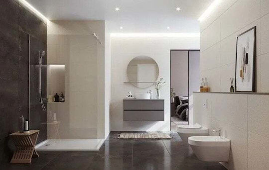 Cersanit Kabine für Dusche mit Schieben Tür 30x200cm Chrom