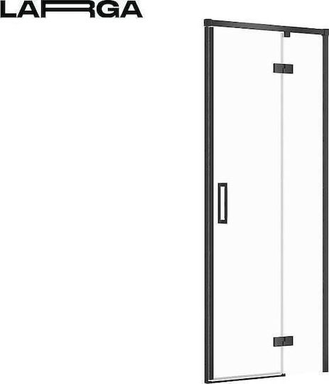 Cersanit Kabine für Dusche mit Aufklappbar Tür 80x195cm Schwarz