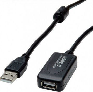 Secomp USB 2.0 Кабел USB-A мъжки - USB-A женски Черен 15м