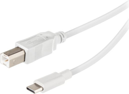 Vivanco Typ C USB-zu-USB-B Druckerkabel 1,8 m Weiß