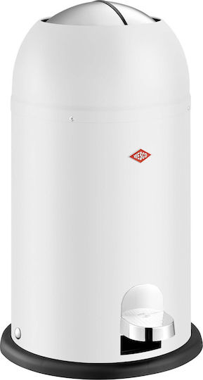 Wesco Kickmaster Waste Bin Plastic with Pedal White 12lt