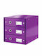 Leitz Plastic Storage Box with Lid Purple 1pcs