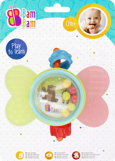 Bambam Bam Bam Baby Rattle Butterfly 15x20x8 B C 24/96