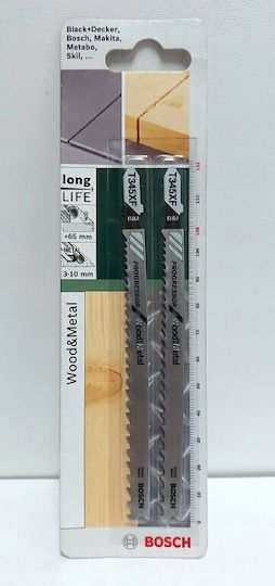Bosch T 345 Xf Jig Saw Blades 108 Mm Bim Metal 2 Pieces