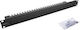 Inline 19" Cable Entry Plate Brush Cable Tray 1u Ral 9005