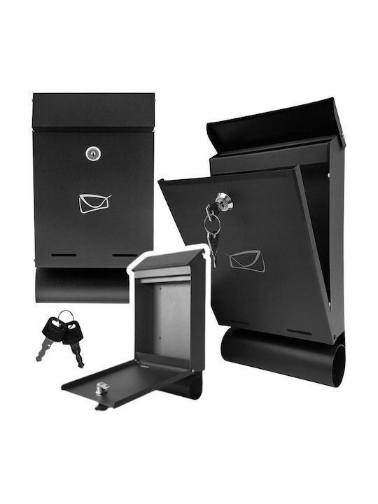 Lean Toys Външна Пощенска Кутия Inox в Сив Цвят 32.5x22.5x9.5см